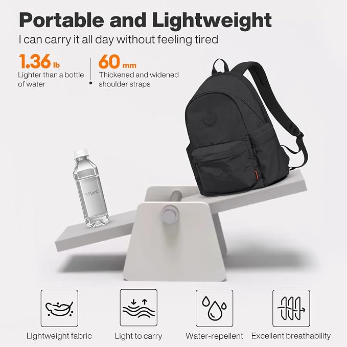 mixi Outdoor Lightweight Backpack Casual Carry On Laptop Backpack Travel Bookbag - Image 3