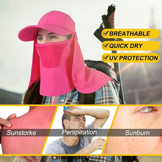 Foldable Sun Cap, Fishing Hats, UPF 50+ Protection Caps - Image 5