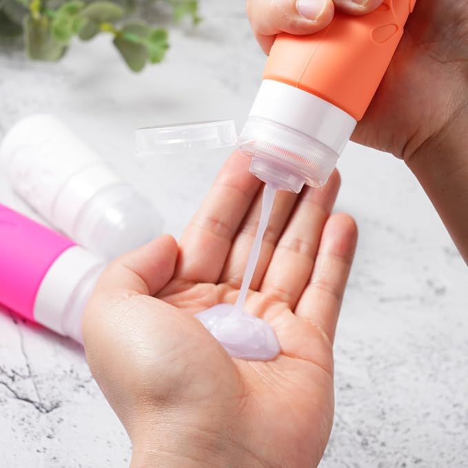 18 Pack travel Bottles for Toiletries, TSA Approved Silicone Travel Containers - Image 6