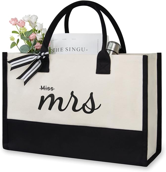 TOPDesign Canvas Tote Bag, Bridal Shower Gifts by TOPDesign