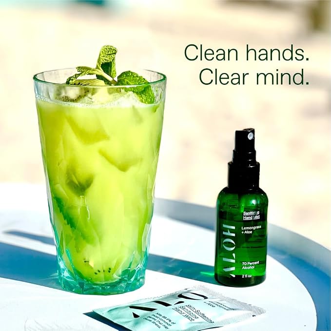 ALOH Hand Sanitizer Spray Liquid 3-pack | Lemongrass | 70% Alcohol Hydrating - Image 5