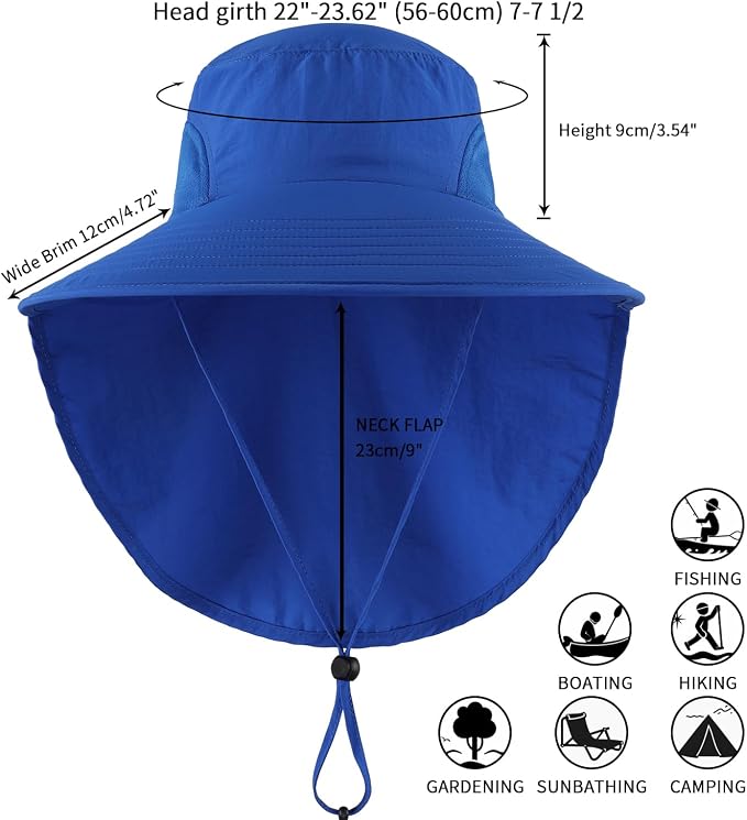 Home Prefer Outdoor UPF50+ Sun Hat Wide Brim Mesh Fishing Hat - Image 2