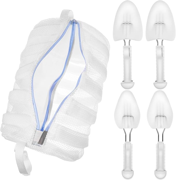 Mesh Shoe Laundry Bag with Stretcher by SAFIGLE