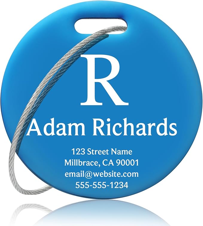 Customized Stainless Steel Luggage Tags: Personalize Your Suitcases, and Bags by Kcule