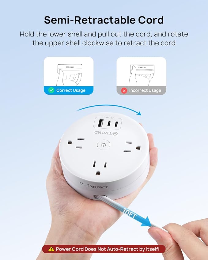 TROND Flat Plug Power Strip - Image 6