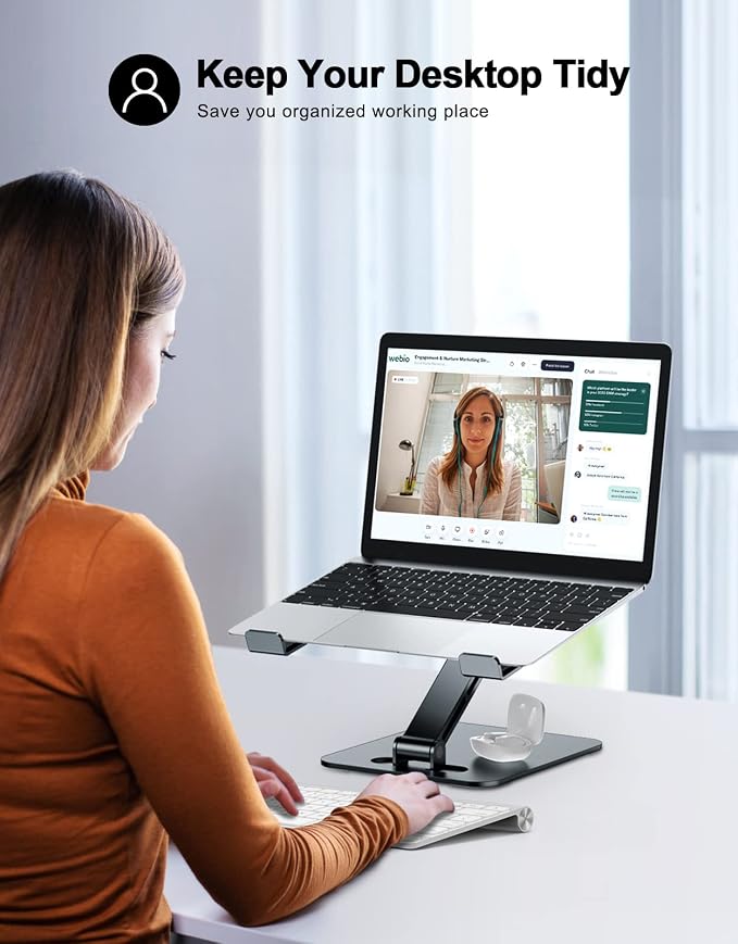 Foldable Laptop Stand, Height Adjustable Ergonomic Computer Stand - Image 7