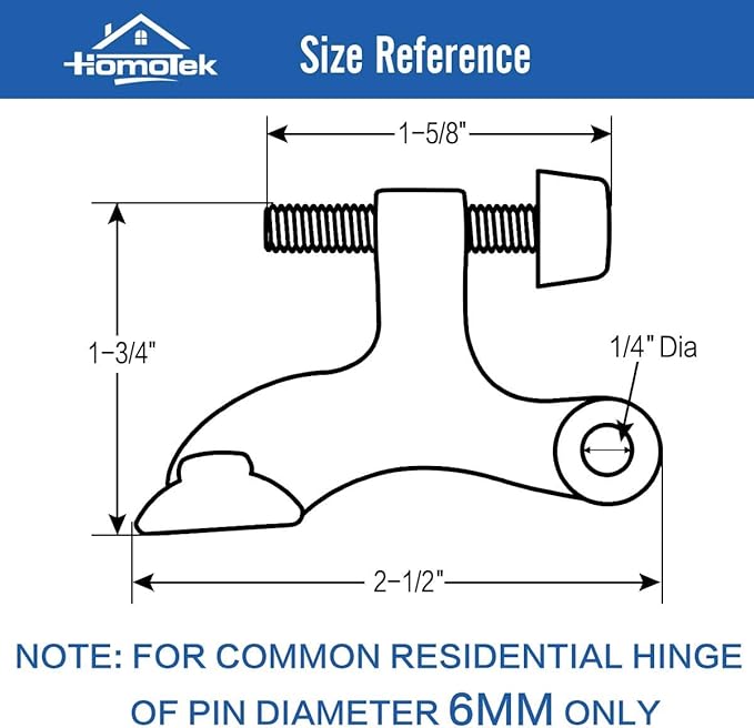 HOMOTEK 36 Pack Hinge Pin Oil Rubbed Bronze Door Stopper, Adjustable Deluxe - Image 3