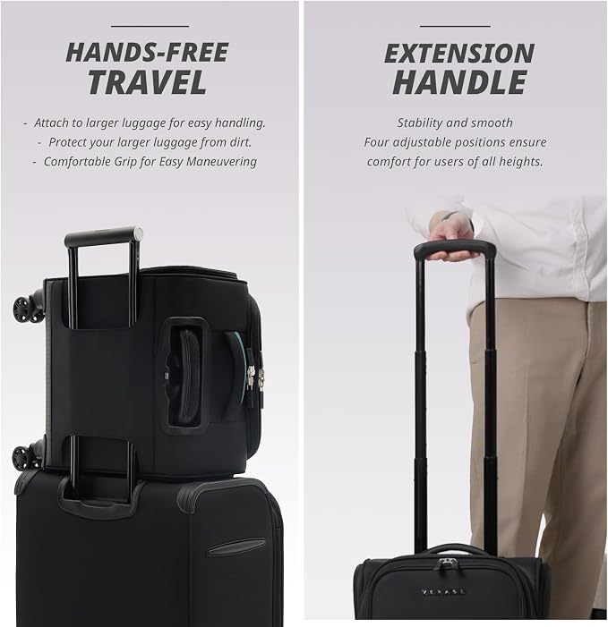 Verage Under Seat Luggage with Wheels, Softside Small Suitcase Spinner Carry On - Image 5