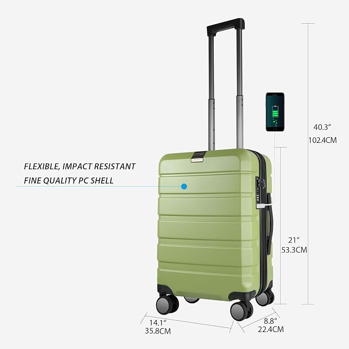 KROSER Hardside Expandable Carry On Luggage - Image 2