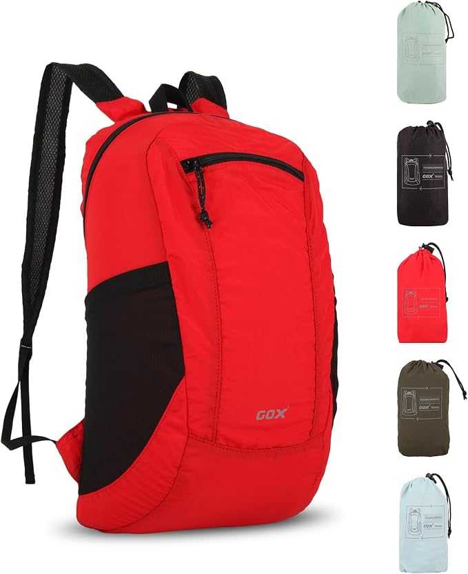 GOX Foldable 20l Backpack For Travel Lightweight Hiking Packable Daypack for by GOX