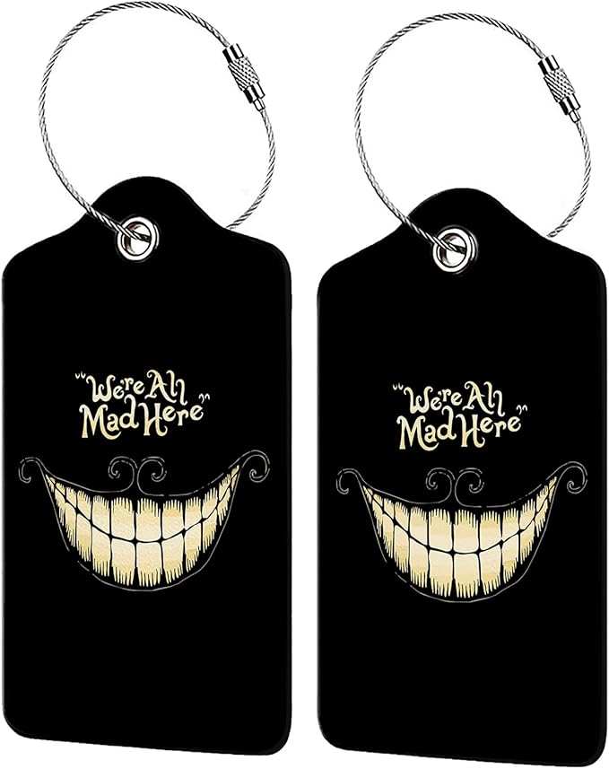 Black Halloween Smile Luggage Tags by Unknown