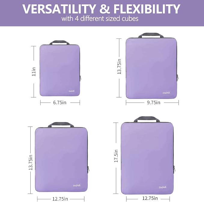 BAGAIL 4 Set/6 Set/8 Set Compression Packing Cubes Travel Accessories - Image 2