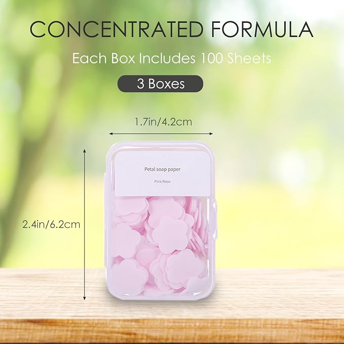 300pcs Portable Hand Washing Soap Sheets, Scented Mini Soap Sheets, Disposable - Image 2