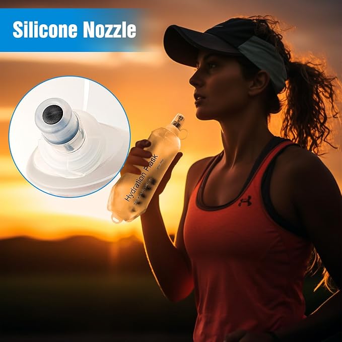 AXEN Soft Flask TPU Foldable Running Hydration Flask, Soft Collapsible Water - Image 3