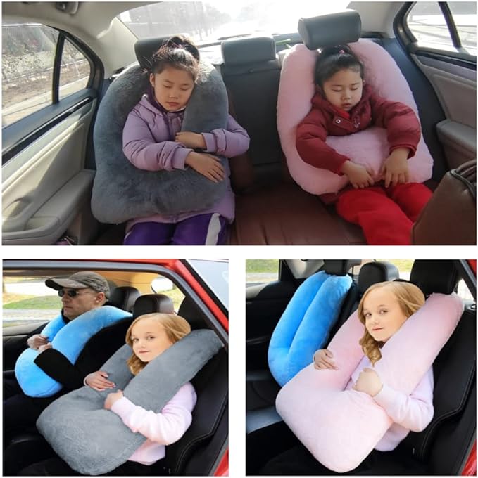 Travel Pillow Cushion for The Back Seat of Car Car Pillow for Kids A Sleeping - Image 4