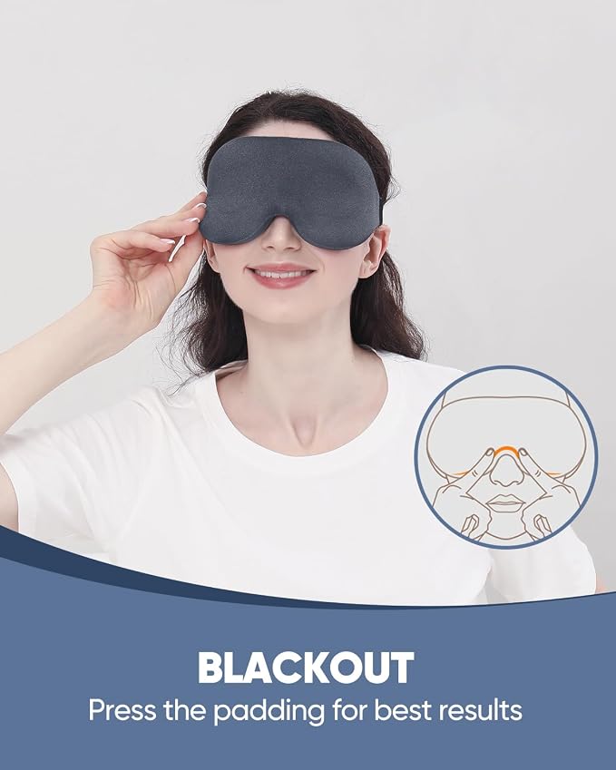 MZOO Sleep Eye Mask for Side Sleeper Men Women, Zero Eye Pressure 3D Sleeping - Image 4