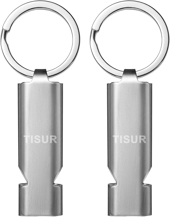 TISUR Loud Emergency Whistles, 130db+ Lifeguard Safety Whistle Keychain by TISUR