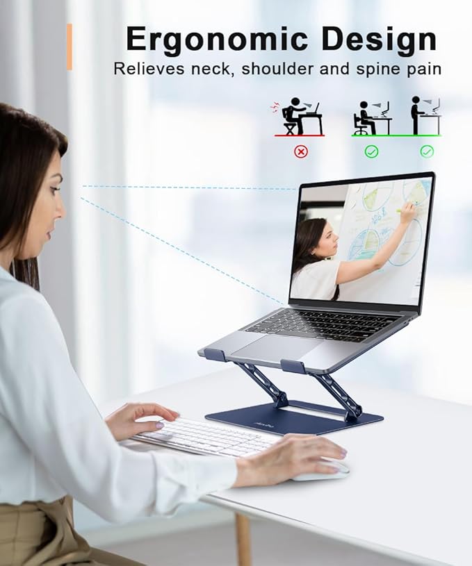 Adjustable Laptop Stand for Desk, Portable Laptop Stand Holder and Riser - Image 2