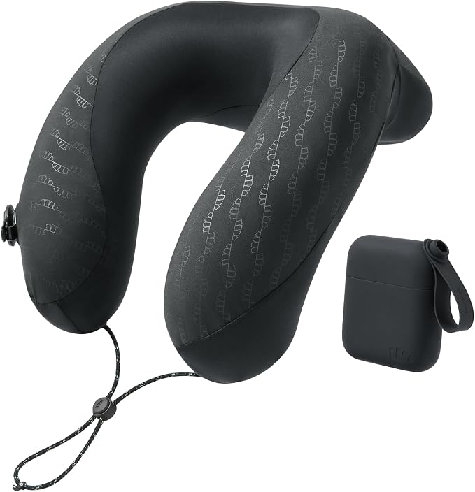 BENEUNDER Travel Neck Pillow for Airplane, Inflatable Compact 360°Head Support by BENEUNDER