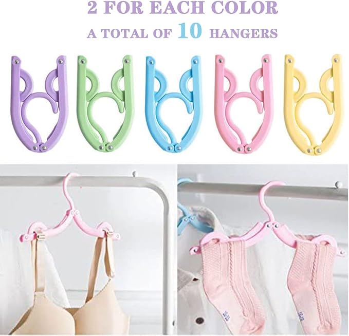 10 Pcs Travel Hangers Cruise Ship Essentials Accessories Portable Folding - Image 4