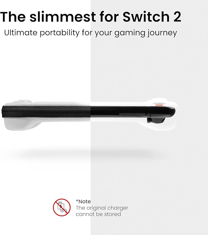 tomtoc Slim Carrying Case for Nintendo Switch 2 Model 2025, Odorless Felt - Image 3