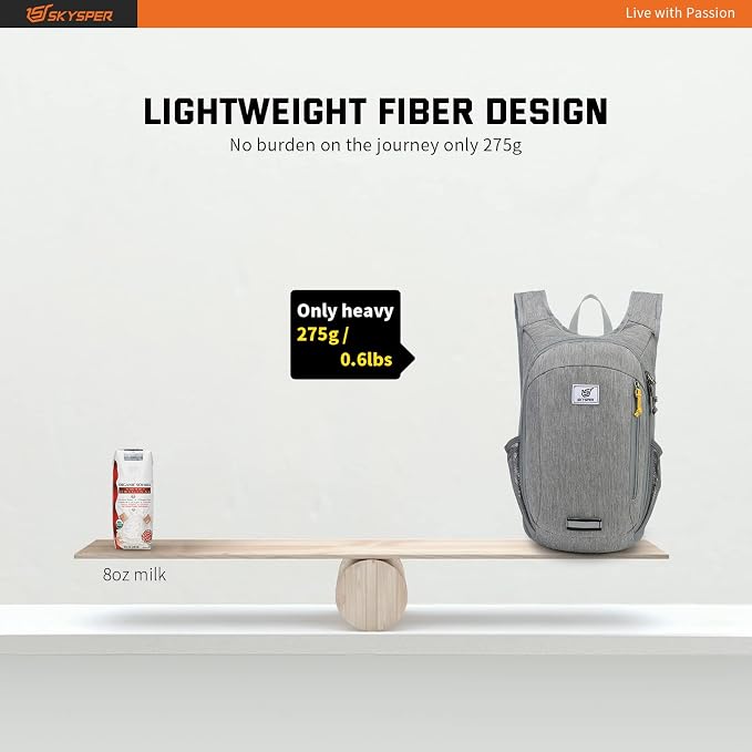 SKYSPER Small Daypack 10L Hiking Backpack Packable Lightweight Travel Day Pack - Image 2