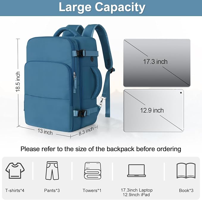 Travel Backpack, Carry on Flight Approved Backpack - Image 9