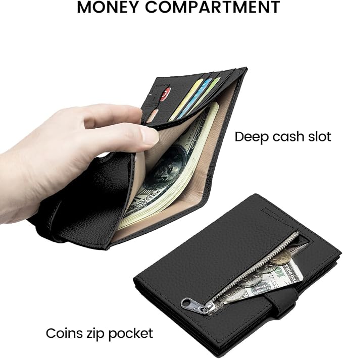 RFID Slim Passport Holder for Man & Women, Compact Leather Passport Wallet - Image 3
