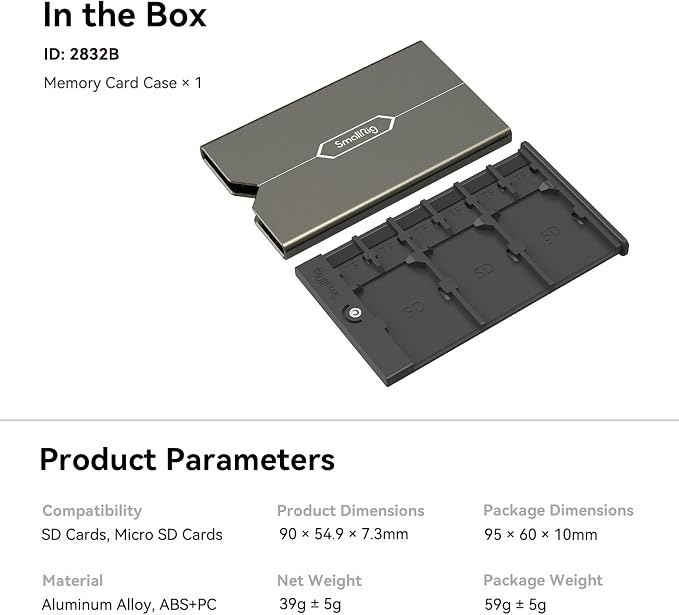 SMALLRIG Memory Card Case Holder Anti-Shock Anti-Fall and Scratch Suitable - Image 6