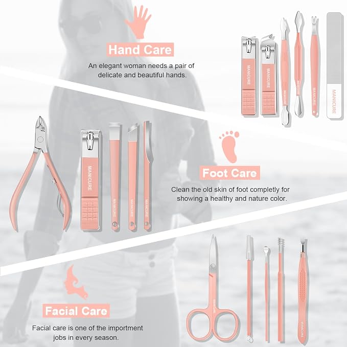 Manicure Set Professional Nail Clippers Pedicure Kit - Image 2