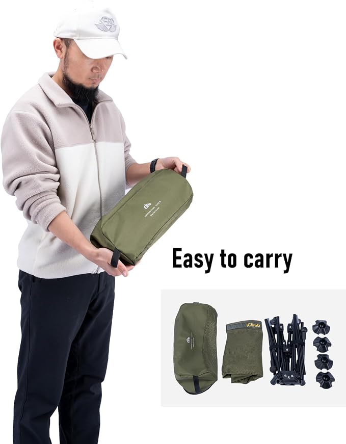 iClimb Ultralight Compact Camping Folding Beach Chair - Image 8