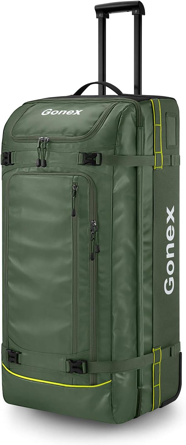 Gonex Rolling Duffle Bag with Wheels, 100L Water Repellent Large Wheeled Travel by Gonex