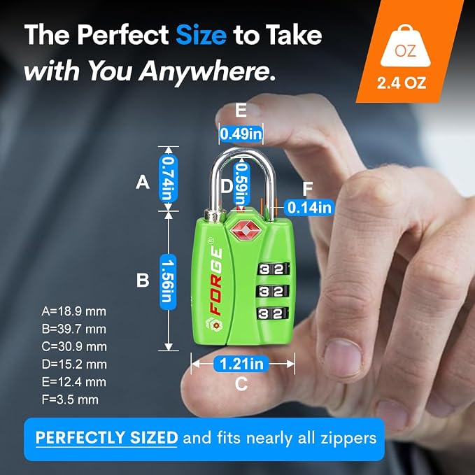 Forge TSA Luggage Combination Lock - Image 4