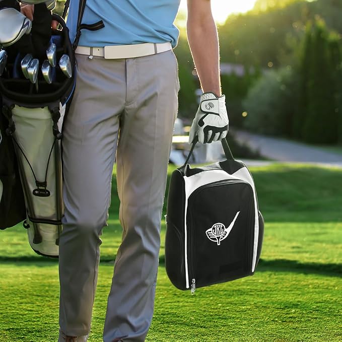 Embroidered Golf Shoe Bag Men Women Handle Strap Personalized Name Golf Shoes - Image 6