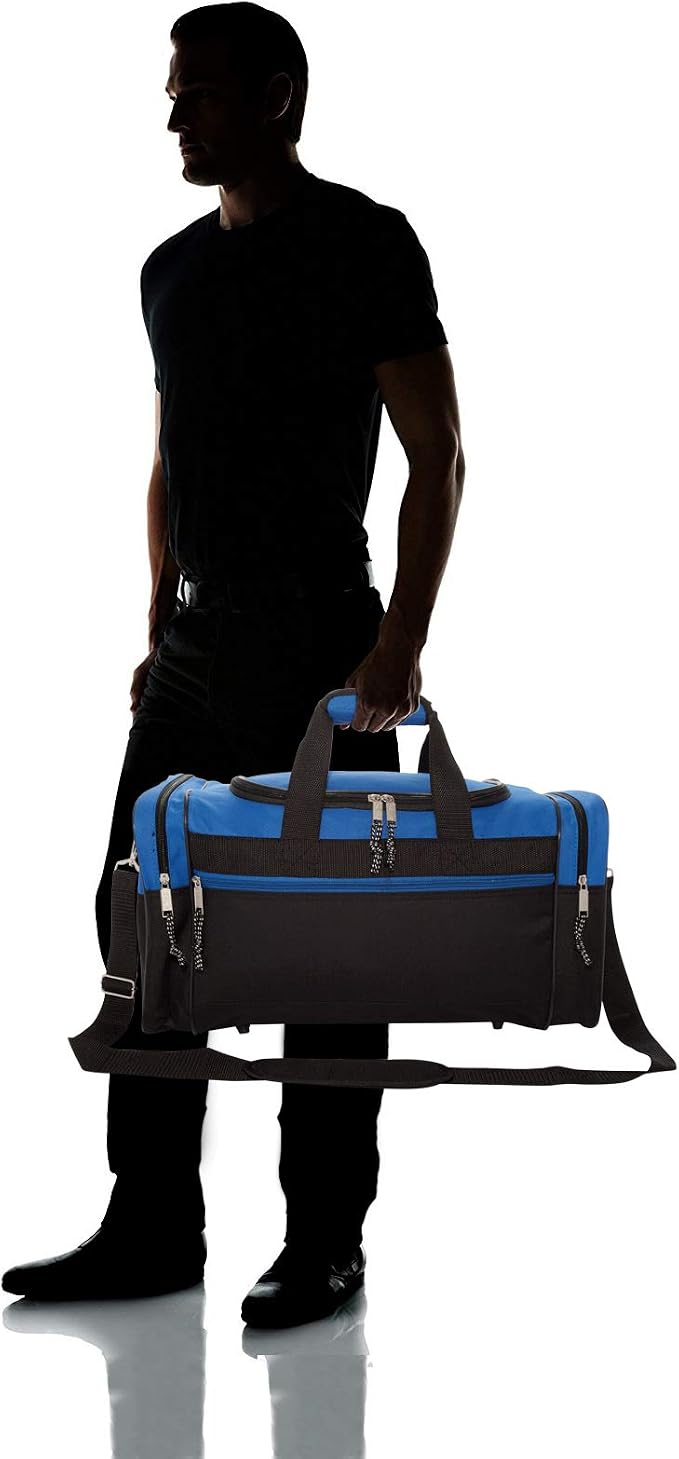 DALIX 17" Blank Duffle Bag Duffel Bag Travel Size Sports Durable Gym Bag - Image 7