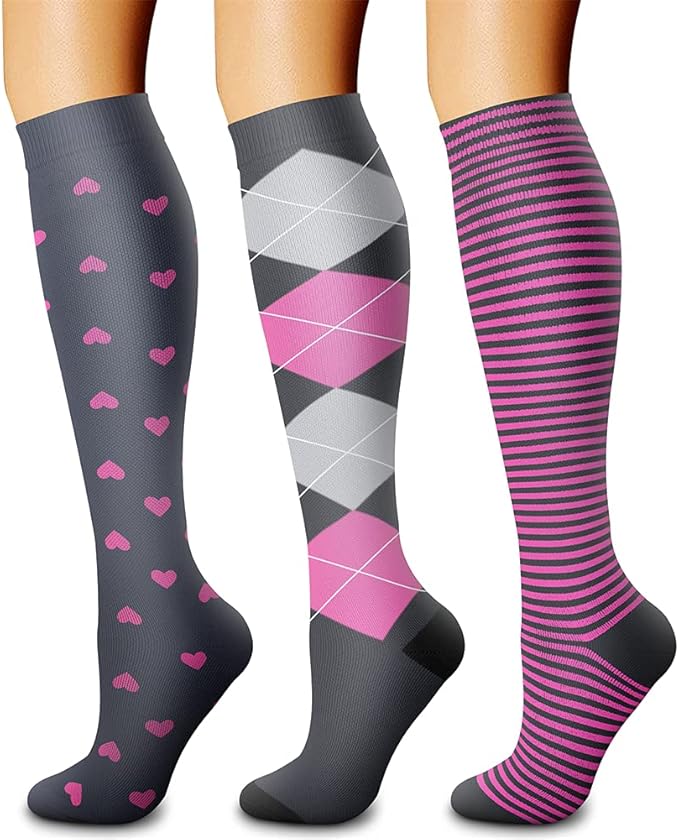 CHARMKING Compression Socks for Women & Men Circulation 15-20 mmHg is Best by CHARMKING