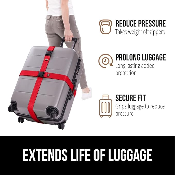 GORILLA GRIP Heavy Duty Adjustable Luggage Straps - Image 5