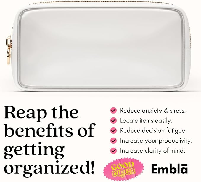 Clear Makeup Bag Zipper Pouch, Transparent Cosmetic Case Organizer, TSA - Image 6
