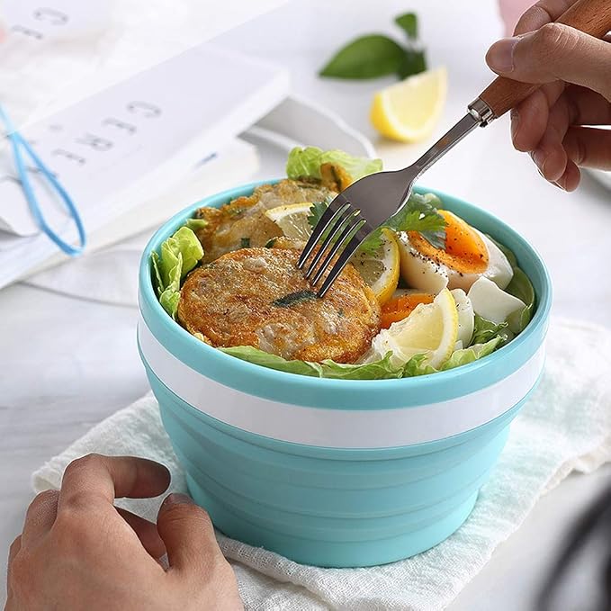 CARTINTS 950ml Collapsible Bowls-Silicone Food Storage Containers-Prep/Storage - Image 9