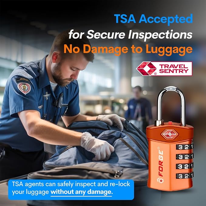 Forge 4-Digit Combination Lock, TSA Approved Locks - Image 2