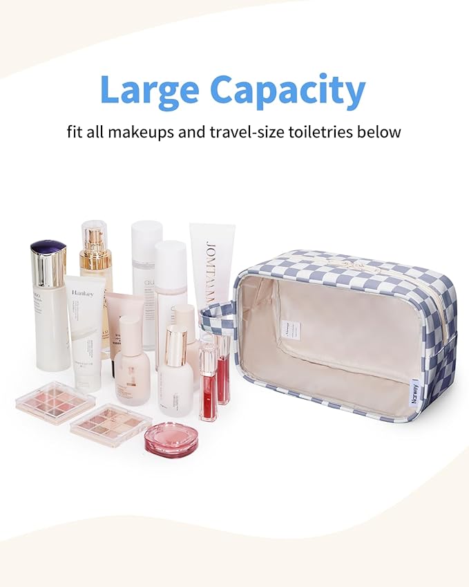 Narwey Clear Toiletry Bags for Traveling Women Men, Make Up Organizer, Skincare - Image 2