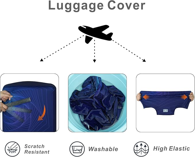Explore Land Travel Luggage Cover Suitcase Protector Fits 18-22 Inch Case - Image 4