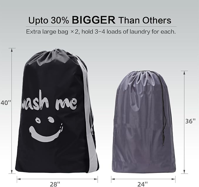 HOMEST 2 Pack XL Wash Me Travel Laundry Bag - Image 3