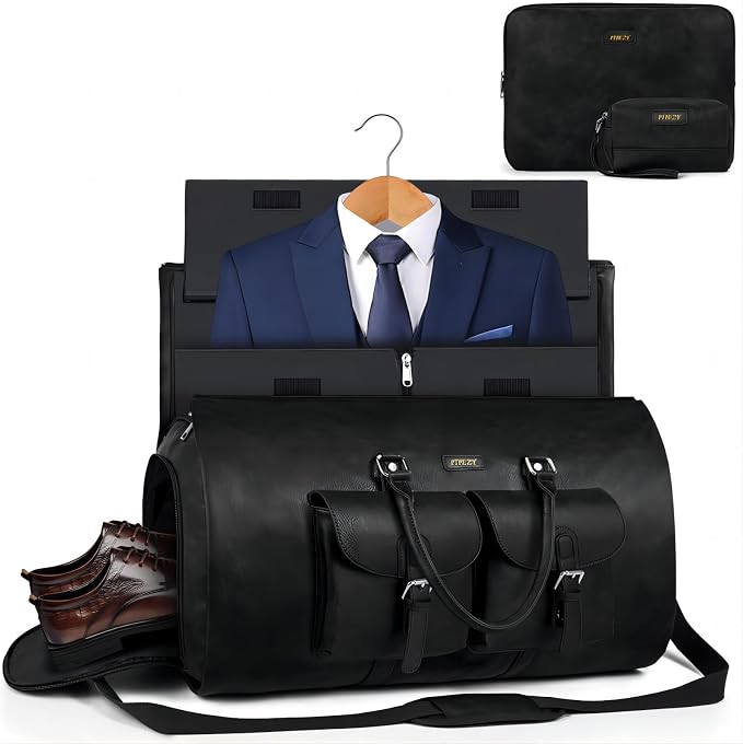 Garment Bag for Travel, Convertible Carry on Garment Duffel Bag for Men 3Pcs - Image 2