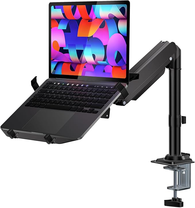WALI Laptop Tray Desk Mount, Laptop Arm Mount Fits 10-15.6 Inch Notebook by WALI