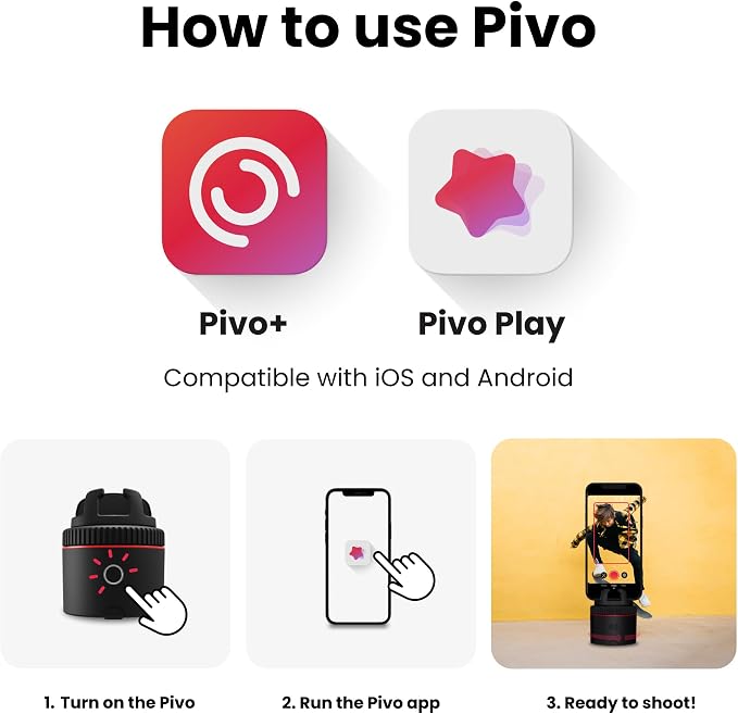 Pivo Pod Classic Auto Face Tracking Phone Holder, 360° Rotation, Content - Image 7