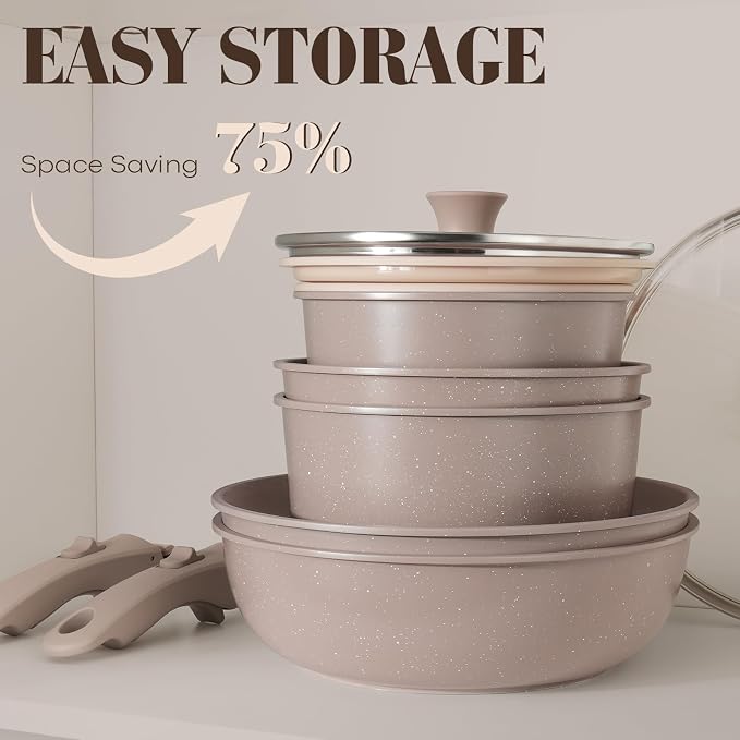 15Pcs Pots and Pans Set Non Stick, Cookware Sets - Image 5