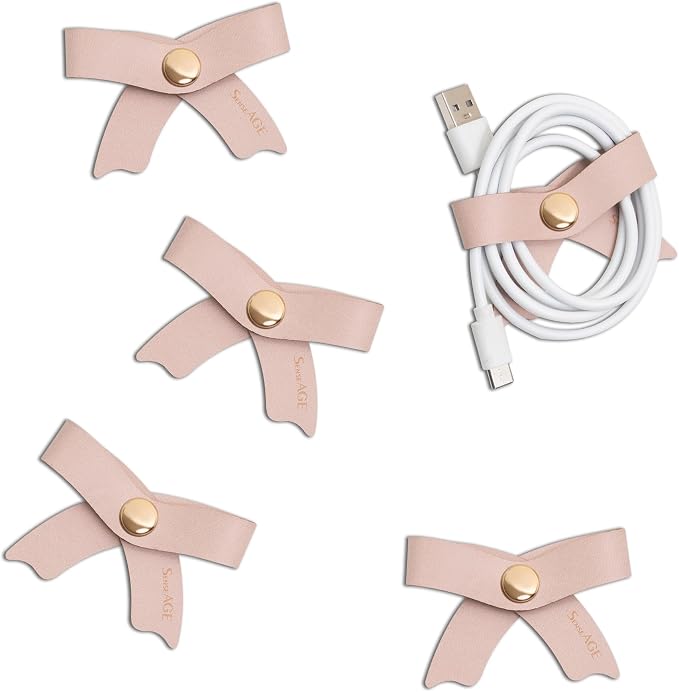 SenseAGE 5 Pack Cord Organizer, Bow Cord Keeper, Cable Organizer USB Holder by SenseAGE