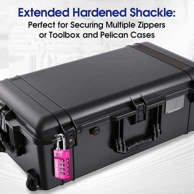 SURE LOCK TSA Approved 4-Digit Resettable Combination Luggage Locks - Image 7