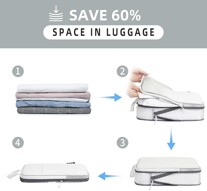 BAGAIL 6 Set Ultralight Compression Packing Cubes Packing Organizer - Image 4
